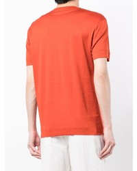 orange T-Shirt mit einem Rundhalsausschnitt von Emporio Armani