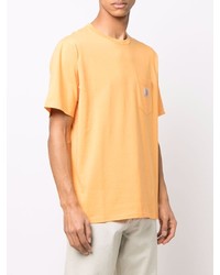 orange T-Shirt mit einem Rundhalsausschnitt von Carhartt WIP