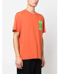 orange T-Shirt mit einem Rundhalsausschnitt von Just Cavalli