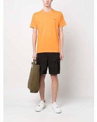 orange T-Shirt mit einem Rundhalsausschnitt von Stone Island