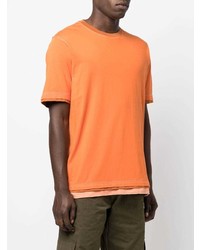 orange T-Shirt mit einem Rundhalsausschnitt von Diesel