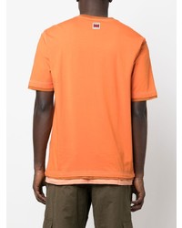 orange T-Shirt mit einem Rundhalsausschnitt von Diesel