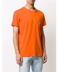 orange T-Shirt mit einem Rundhalsausschnitt von Diesel