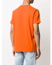 orange T-Shirt mit einem Rundhalsausschnitt von Diesel