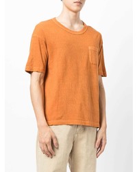 orange T-Shirt mit einem Rundhalsausschnitt von VISVIM