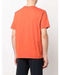 orange T-Shirt mit einem Rundhalsausschnitt von Herno