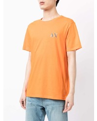 orange T-Shirt mit einem Rundhalsausschnitt von Armani Exchange