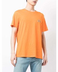 orange T-Shirt mit einem Rundhalsausschnitt von Armani Exchange