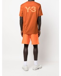 orange T-Shirt mit einem Rundhalsausschnitt von Y-3