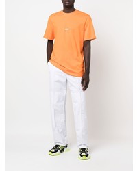 orange T-Shirt mit einem Rundhalsausschnitt von MSGM