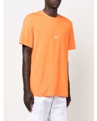 orange T-Shirt mit einem Rundhalsausschnitt von MSGM