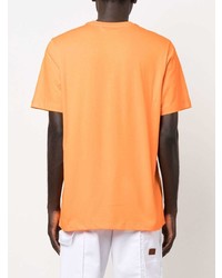 orange T-Shirt mit einem Rundhalsausschnitt von MSGM