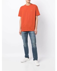 orange T-Shirt mit einem Rundhalsausschnitt von Armani Exchange