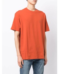 orange T-Shirt mit einem Rundhalsausschnitt von Armani Exchange