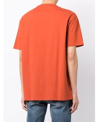 orange T-Shirt mit einem Rundhalsausschnitt von Armani Exchange