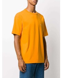 orange T-Shirt mit einem Rundhalsausschnitt von Drôle De Monsieur