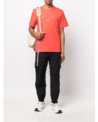 orange T-Shirt mit einem Rundhalsausschnitt von MSGM