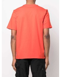 orange T-Shirt mit einem Rundhalsausschnitt von MSGM