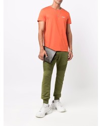 orange T-Shirt mit einem Rundhalsausschnitt von Balmain