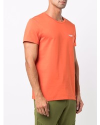 orange T-Shirt mit einem Rundhalsausschnitt von Balmain