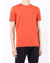 orange T-Shirt mit einem Rundhalsausschnitt von Emporio Armani