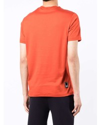 orange T-Shirt mit einem Rundhalsausschnitt von Emporio Armani