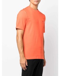 orange T-Shirt mit einem Rundhalsausschnitt von Moschino