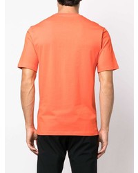 orange T-Shirt mit einem Rundhalsausschnitt von Moschino