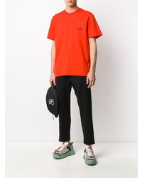 orange T-Shirt mit einem Rundhalsausschnitt von MSGM