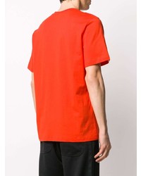 orange T-Shirt mit einem Rundhalsausschnitt von MSGM