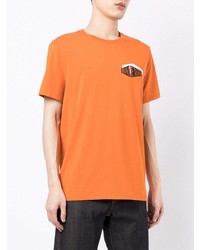 orange T-Shirt mit einem Rundhalsausschnitt von Armani Exchange