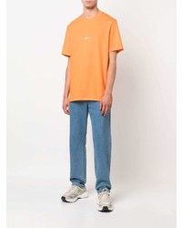 orange T-Shirt mit einem Rundhalsausschnitt von MSGM