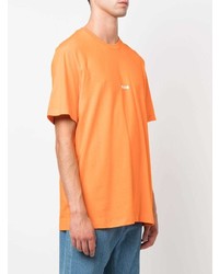 orange T-Shirt mit einem Rundhalsausschnitt von MSGM