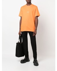 orange T-Shirt mit einem Rundhalsausschnitt von MSGM