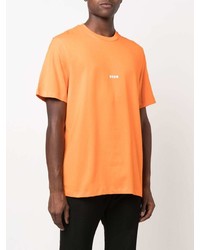 orange T-Shirt mit einem Rundhalsausschnitt von MSGM