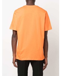 orange T-Shirt mit einem Rundhalsausschnitt von MSGM