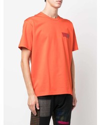 orange T-Shirt mit einem Rundhalsausschnitt von Junya Watanabe MAN