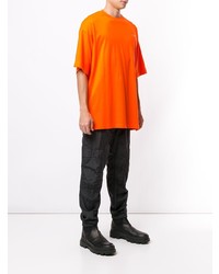 orange T-Shirt mit einem Rundhalsausschnitt von Vetements