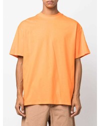 orange T-Shirt mit einem Rundhalsausschnitt von MSGM