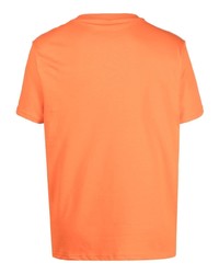 orange T-Shirt mit einem Rundhalsausschnitt von Moschino