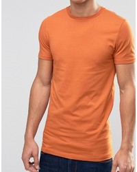 orange T-Shirt mit einem Rundhalsausschnitt von Asos