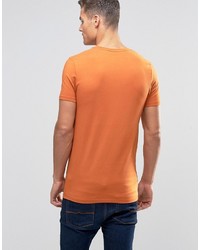 orange T-Shirt mit einem Rundhalsausschnitt von Asos