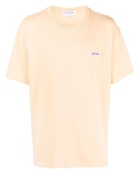 orange T-Shirt mit einem Rundhalsausschnitt von Maison Labiche