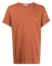 orange T-Shirt mit einem Rundhalsausschnitt von Maison Labiche