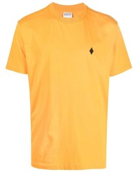 orange T-Shirt mit einem Rundhalsausschnitt von Marcelo Burlon County of Milan