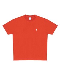 orange T-Shirt mit einem Rundhalsausschnitt von Marcelo Burlon County of Milan