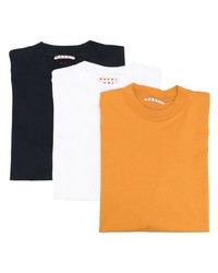 orange T-Shirt mit einem Rundhalsausschnitt von Marni
