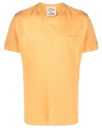 orange T-Shirt mit einem Rundhalsausschnitt von MC2 Saint Barth
