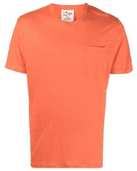 orange T-Shirt mit einem Rundhalsausschnitt von MC2 Saint Barth