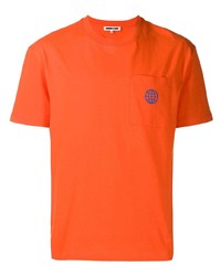 orange T-Shirt mit einem Rundhalsausschnitt von McQ Alexander McQueen